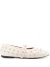 Stella Mccartney Ryder Semi Shine Alt Mat Flats Vanilla
