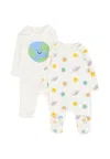 Stella Mccartney Ivory Baygrow Set For Babykids With Planet Print In White
