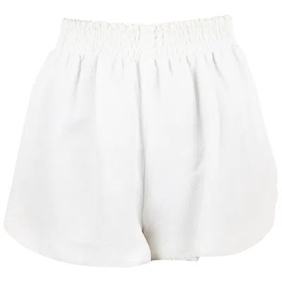 Pre-owned Stella Mccartney Ivory Croco Textured Shorts Pants 38 Xs In White