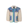 Stella Mccartney Ivory Faux Fur Coat For Boy With Tractor In Ivory