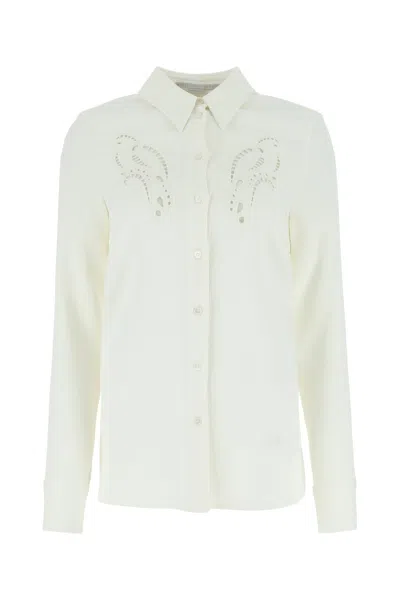 Stella Mccartney Ivory Stretch Viscose Shirt In White