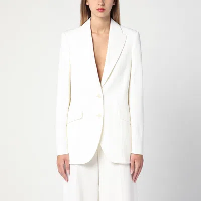 Stella Mccartney Ivory Wool Single-breasted Jacket In White