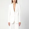 Stella Mccartney Single-breasted Wool Blazer In Cream