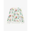 Stella Mccartney Flower-print Round-neck Cotton-jersey Sweatshirt 4-14 In Multi