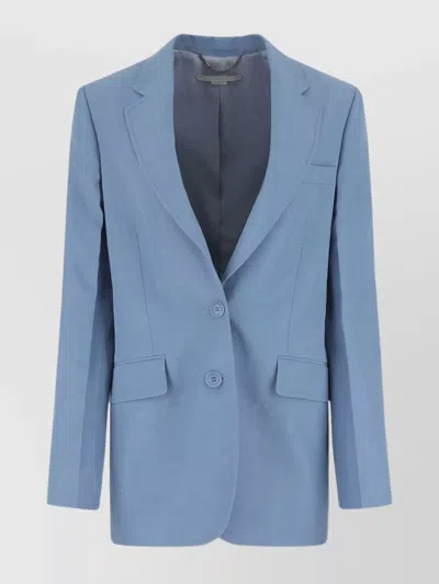 Stella Mccartney Jacket Featuring Flap Pockets And Notch Lapels In Blue
