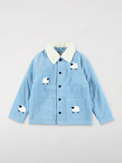 Stella Mccartney Kids' Lapel Casual Jacket In Blau