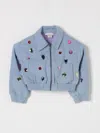 Stella Mccartney Long-sleeved Casual Jacket In Gnawed Blue
