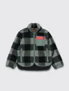 Stella Mccartney Kids Check Print Fleece Jacket In Green