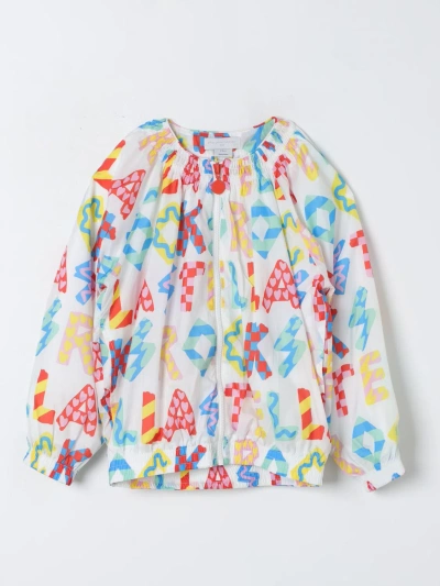 Stella Mccartney Kids Slogan-printed Bomber Jacket In White