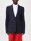 Stella Mccartney Single-breasted Wool Blazer Blazer And Suits In Blue