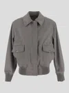 Stella Mccartney Bomber Boxy In Gray