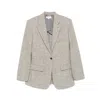 Stella Mccartney Single-breasted Blazer In Gray