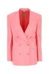 Stella Mccartney Stella Mc Cartney Pink Twill Oversize Blazer In Pink