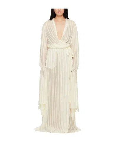 Stella Mccartney Jacquard Striped Dress In White