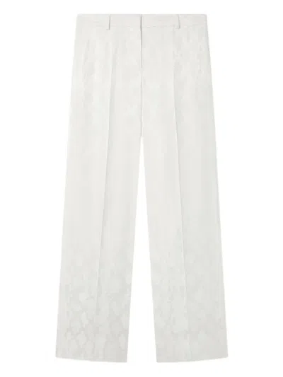 Stella Mccartney Jacquard Trousers In White