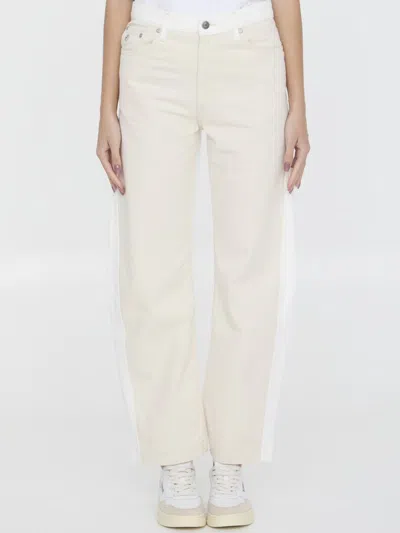 STELLA MCCARTNEY BANANA LEG UTILITY JEANS