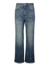 Stella Mccartney Top Stretch Cady In Black In Blue
