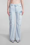 Stella Mccartney Mid-rise Wide-leg Cargo Jeans In Blue