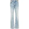 Stella Mccartney Clasp-embellished Tapered Jeans In Blue