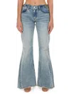 Stella Mccartney Stonewashed Bootcut Jeans In Denim