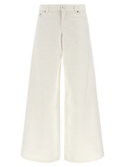Stella Mccartney Jeans Boucle In White