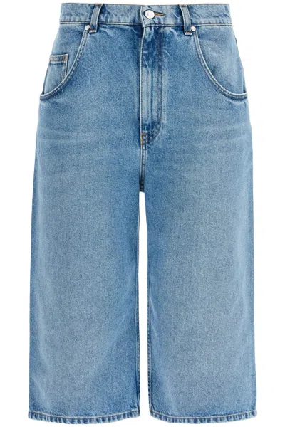 Stella Mccartney Jeans Cropped Effetto Distressed In Blue