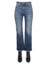 Stella Mccartney Cropped Flared Jeans In Denim