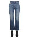 Stella Mccartney Cropped Flared Jeans In Denim