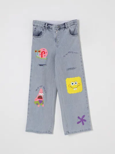STELLA MCCARTNEY JEANS STELLA MCCARTNEY KIDS KIDS COLOR GNAWED BLUE,424089011