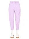 Stella Mccartney Jeans With Embroidered Logo In Purple