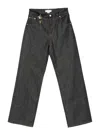 Stella Mccartney Jeans With Key Details Finished In Leather In Black