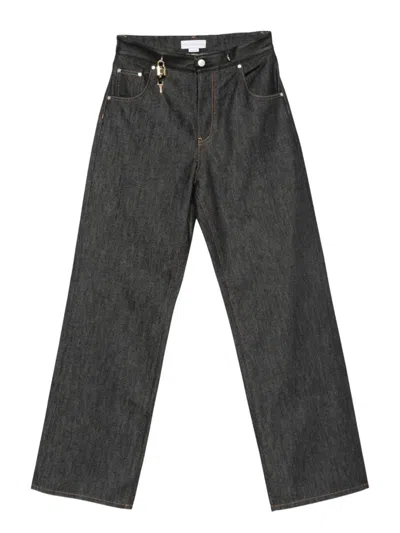 Stella Mccartney Jeans With Key Details Finished In Leather