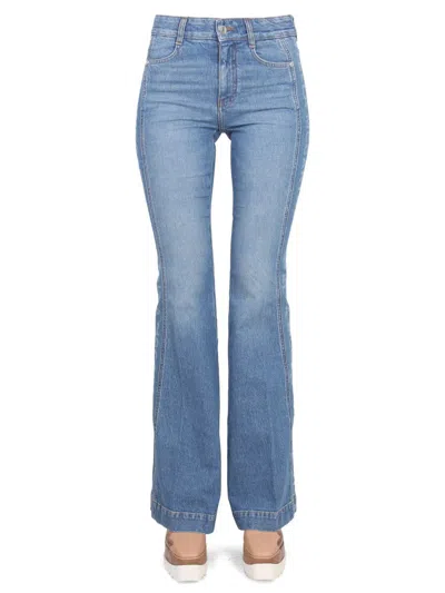Stella Mccartney Logo Detailed Flared Jeans In Default Title
