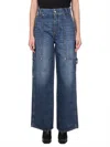 Stella Mccartney Stella Mc Cartney Denim Cargo Jeans In Blue