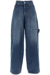 Stella Mccartney Workwear Blue Denim Pants In Dark Blue