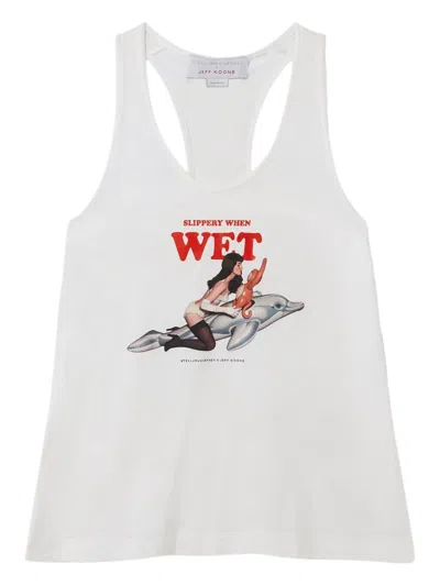 Stella Mccartney Stella Mc Cartney Jeff Koons Cotton Tank Top In White