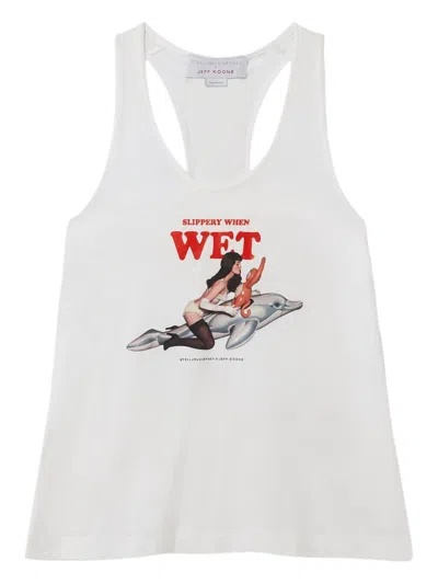 Stella Mccartney Stella Mc Cartney Jeff Koons Cotton Tank Top In White