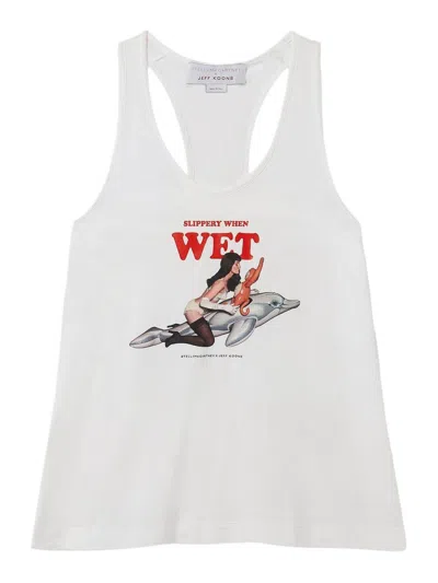 Stella Mccartney Stella Mc Cartney Jeff Koons Cotton Tank Top In White