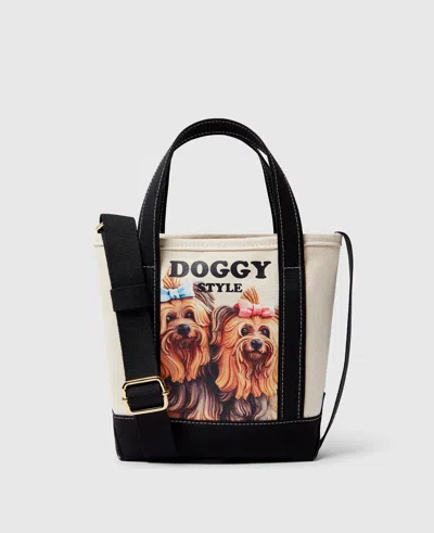 Stella Mccartney Jeff Koons Doggy Style Crossbody Tote Bag In Multi