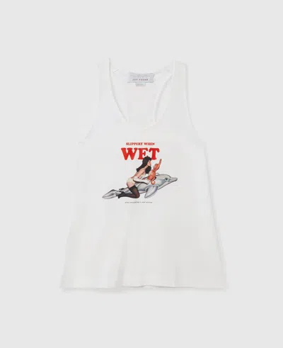 Stella Mccartney Jeff Koons Slippery When Wet Tank In White