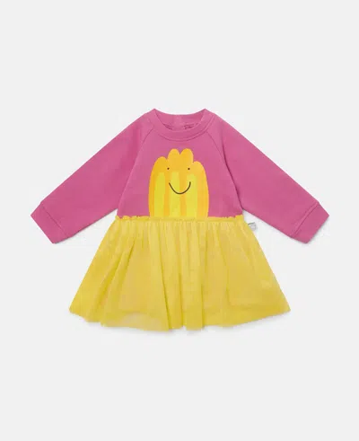 Stella Mccartney Jelly Graphic Tulle Dress In Pink