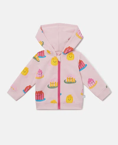 Stella Mccartney Jelly Print Full-zipper Hoodie In Pink