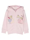 Stella Mccartney Graphic-print Zipped Hoodie In Pink