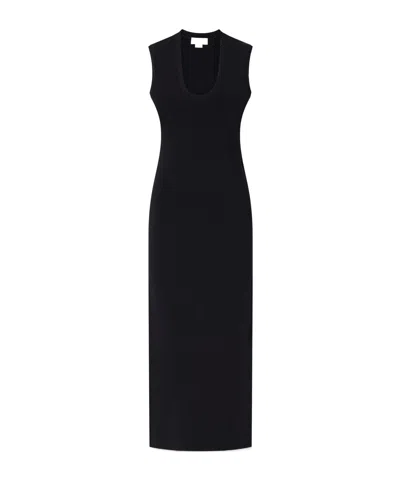 Stella Mccartney Close-knit Maxi Dress In Black