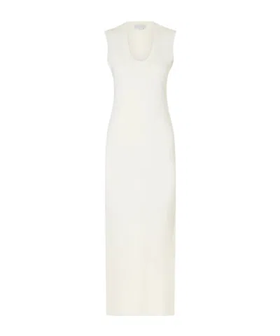 Stella Mccartney Jersey Midi Dress In White