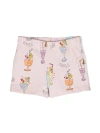 Stella Mccartney Graphic-print Cotton Shorts In Hmc Pink Multicolor
