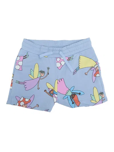 Stella Mccartney Kids' Jersey Shorts In Light Blue