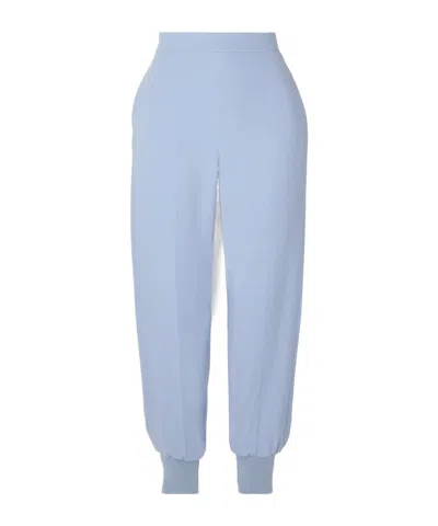 Stella Mccartney Julia Stretch-cady Track Pants In Blue
