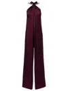 Stella Mccartney Womens Embellished Wide-leg Woven Jumpsuit Bordeaux In Burgundy