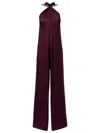 Stella Mccartney Womens Embellished Wide-leg Woven Jumpsuit Bordeaux In Burgundy